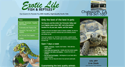 Desktop Screenshot of exoticlifefishandreptilesla.com